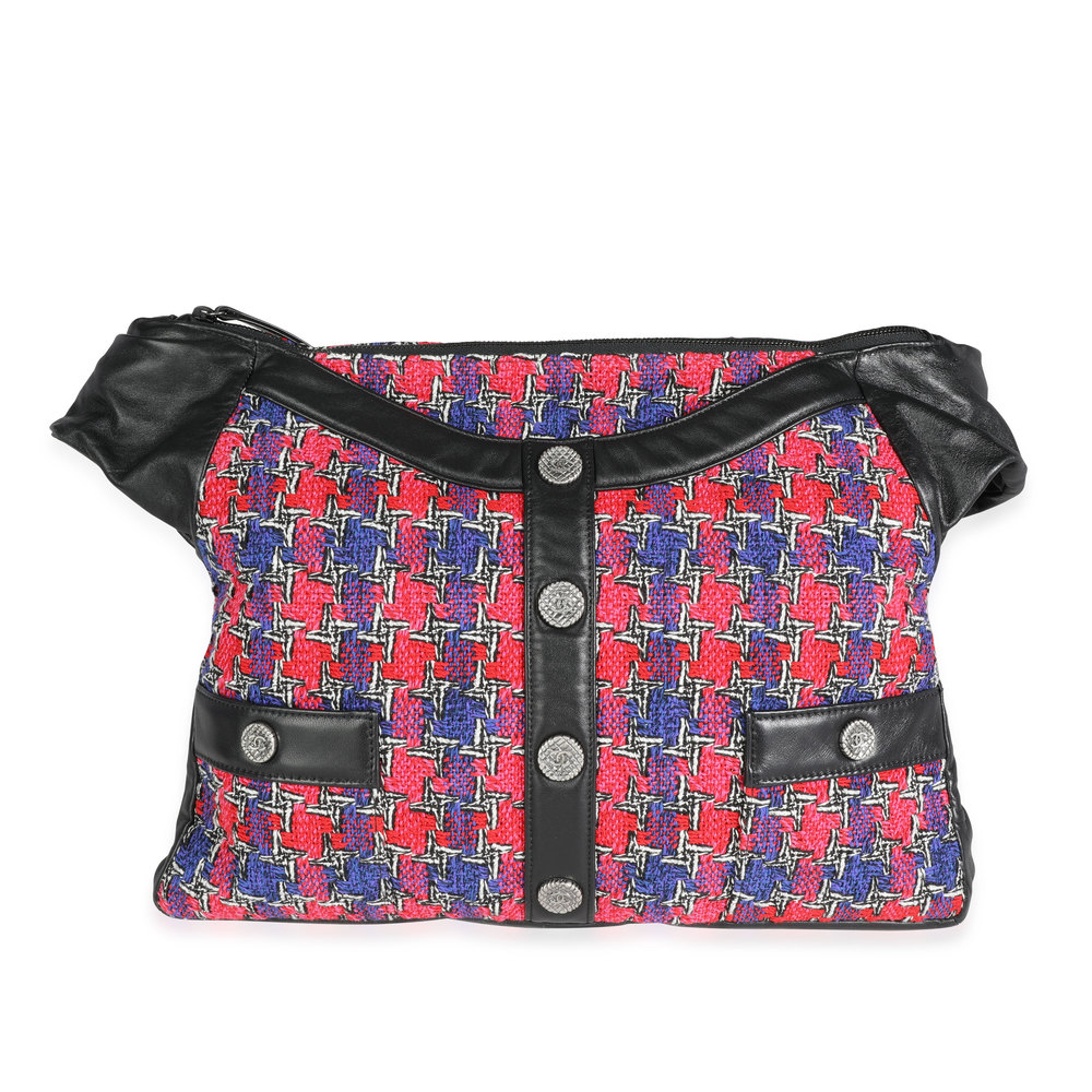 Chanel Black Lambskin & Multicolor Tweed Girl Bag